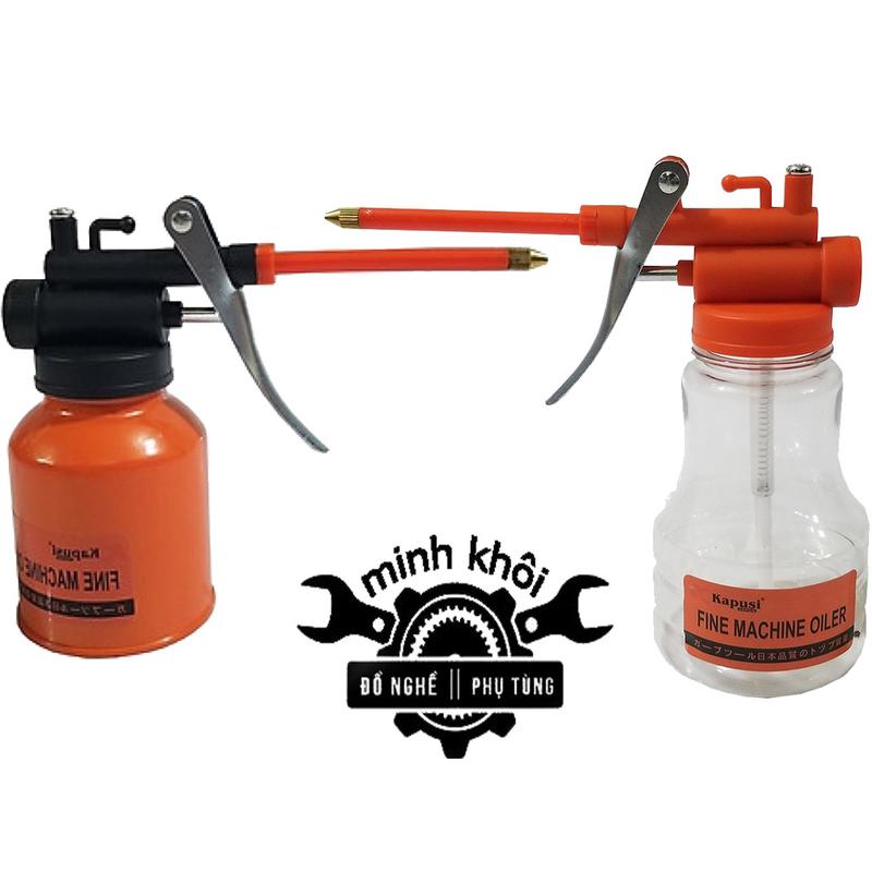 Vịt dầu KAPUSI Japan, bình châm dầu nhớt, bình xịt dầu Kapusi vỏ nhựa, vỏ thép