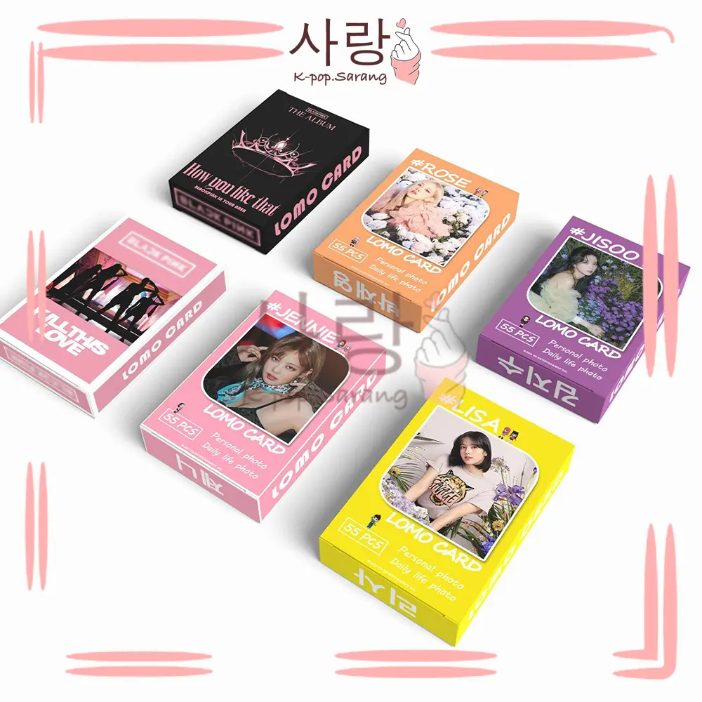 54pcs BLACKPINK Group & Individual Set《HOW YOU LIKE THAT》《KILL THIS LOVE》Lomo Set Collection K-pop BLINK Jennie Rose Lisa Jisoo Photocard Photocards Foto Card Kpop Photocards Albums Polaroid Album Kad AIO