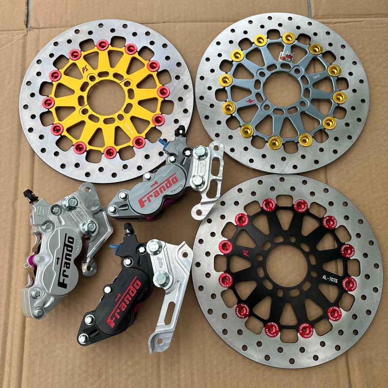 Combo Heo Fando 4 bis CNC hàng 1:1 + Bát nhôm + Đĩa Kingdrag ( Đĩa 4 lỗ ) phụ kiện phụ tùng Phanh