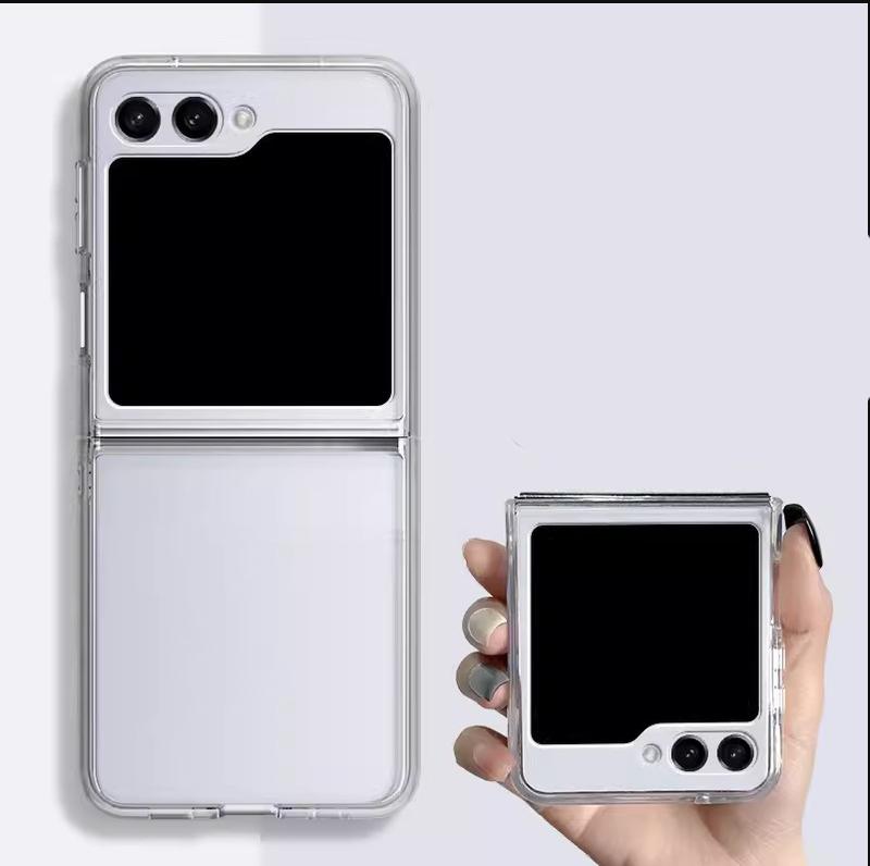 Ốp lưng trong chống sốc cho Samsung Z Flip 7 6 5 Flip 4 3 ốp điện thoại nhựa PC viền chống sốc Flip3 Flip4 Flip5 Flip6