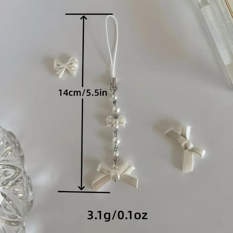 Product Introduction of Cute Bowknot Design Phone Chain, Simple Phone Lanyard, Fashion Phone Charm for Women & Girls, Mobile Phone Decoration Accessories 1
