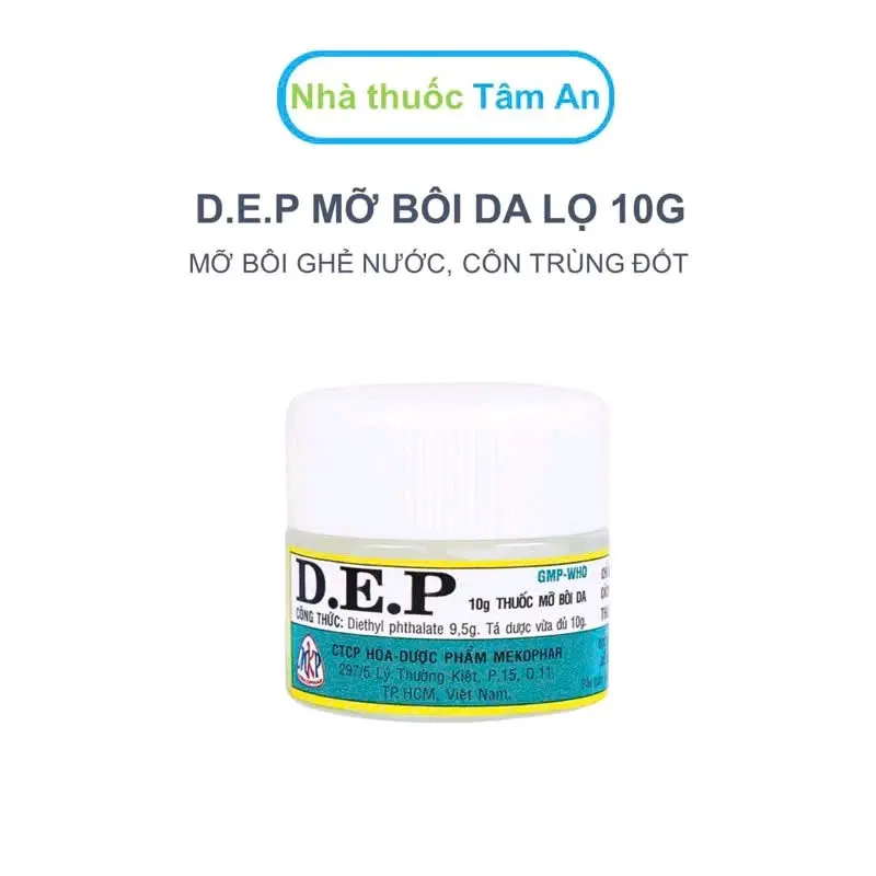 [Combo 5 lọ] D.E.P MỠ BÔI DA - Lọ 10g - Kem bôi ghẻ ngứa, côn trùng đốt an toàn, hiệu quả