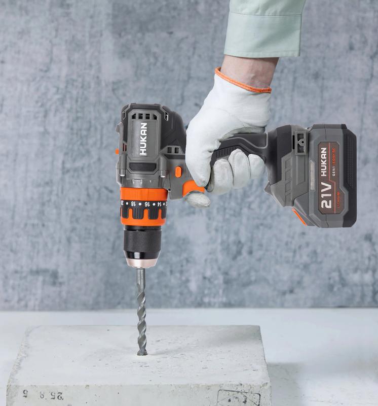 Máy Khoan Pin HUKAN HM21-G1-I20 Động Cơ Không Chổi Than, Lực Siết 90N.m - 3 Chức năng + Hộp Đựng Sản Phẩm 3