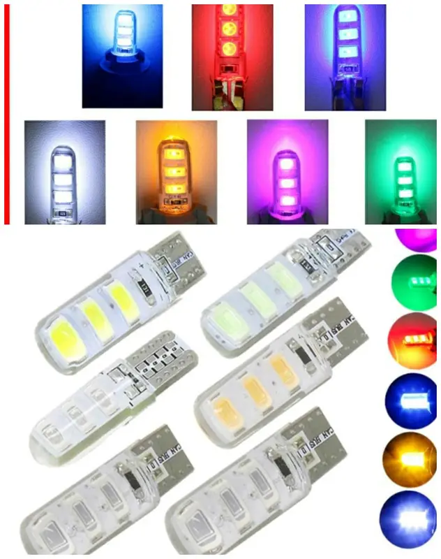 1SET LAMPU T10 LED JELLY LAMPU SENJA LAMPU MOBIL LAMPU MOTOR 0