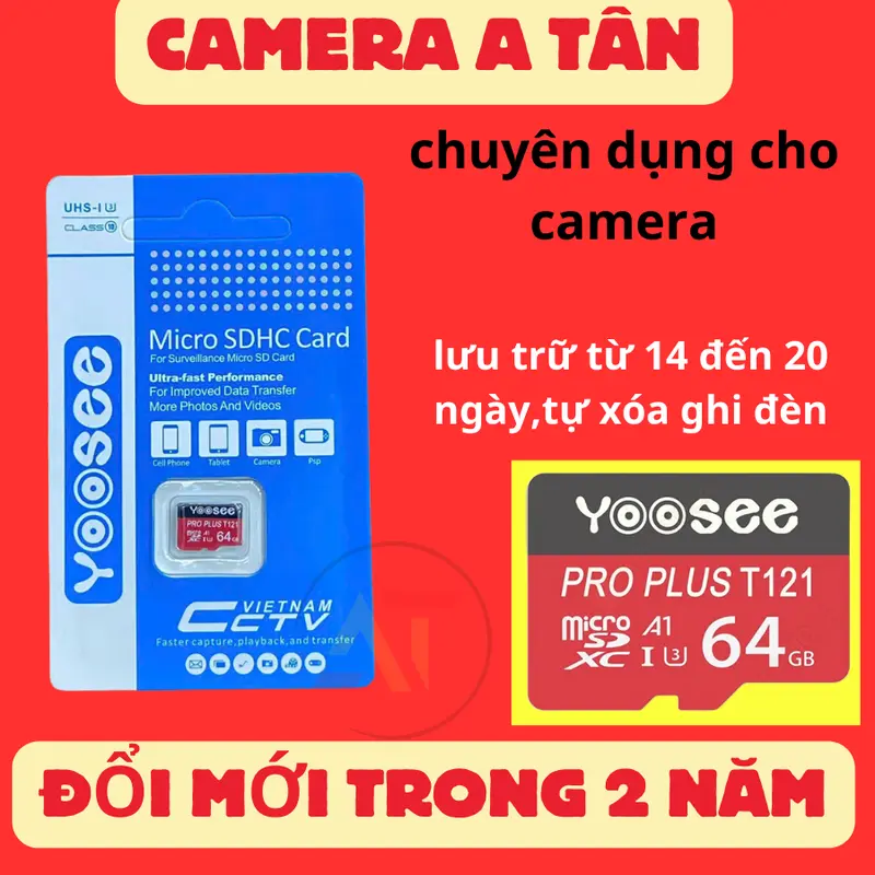 Thẻ Nhớ  Chuyên dụng cho camera 128GB/64GB/32GB tốc độ cao 90mb/s class 10/u3 YOOSEE Chuyên Dụng Cho Camera, Camera Hành Trình,Bảo hành 2 năm Phụ Kiện Phụ Kiện 3