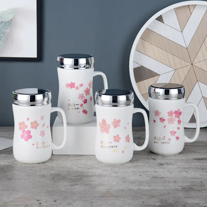 Set cốc ly sứ kèm hộp, khăn gấu làm quà tặng sang trọng CHOOAH SETCOCHOA98 4