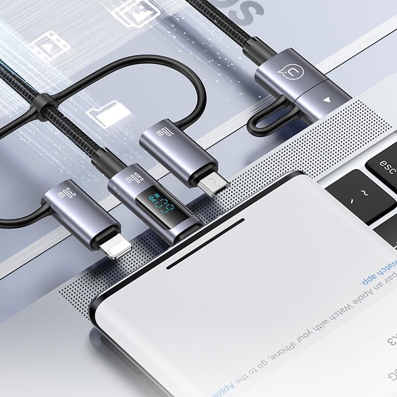 Product Introduction of USAMS Multifunctional Fast Charging Data Cable, 60W Fast Charging Cable with Digital Display 7