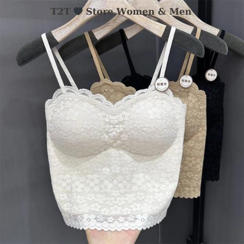 Áo 2 Dây Ren Hoa Cao Cấp Dáng Dài Sang Trọng Kèm Mút Đệm Ngực Mã 1889