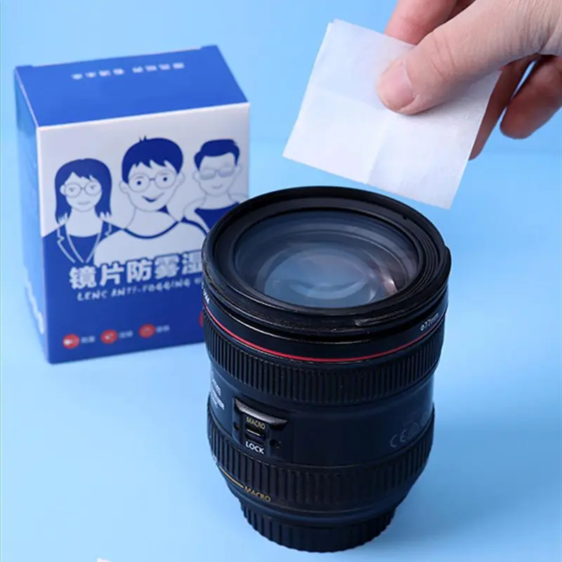 Khăn Lau Chống Sương Mù, 100 Chiếc, Dùng Một Lần, Làm Sạch Ống Kính Kính Mắt Vải Màn Hình Giấy Kính I9C5, Hàng Có Sẵn 2