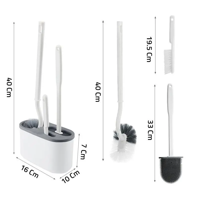 GG - SIKAT WC TOILET 3IN1 | SIKAT PEMBERSIH KAMAR MANDI | TOILET BRUSH SET 3IN1 Gagang 7