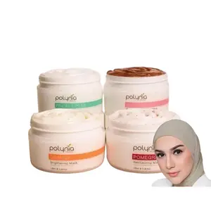 POLYNIA Mask | Pomegranate | Orange | Prickly Pear | Shiconix Whitening All Skin Types Soothing Oil Control Hydrating Extract Hitam