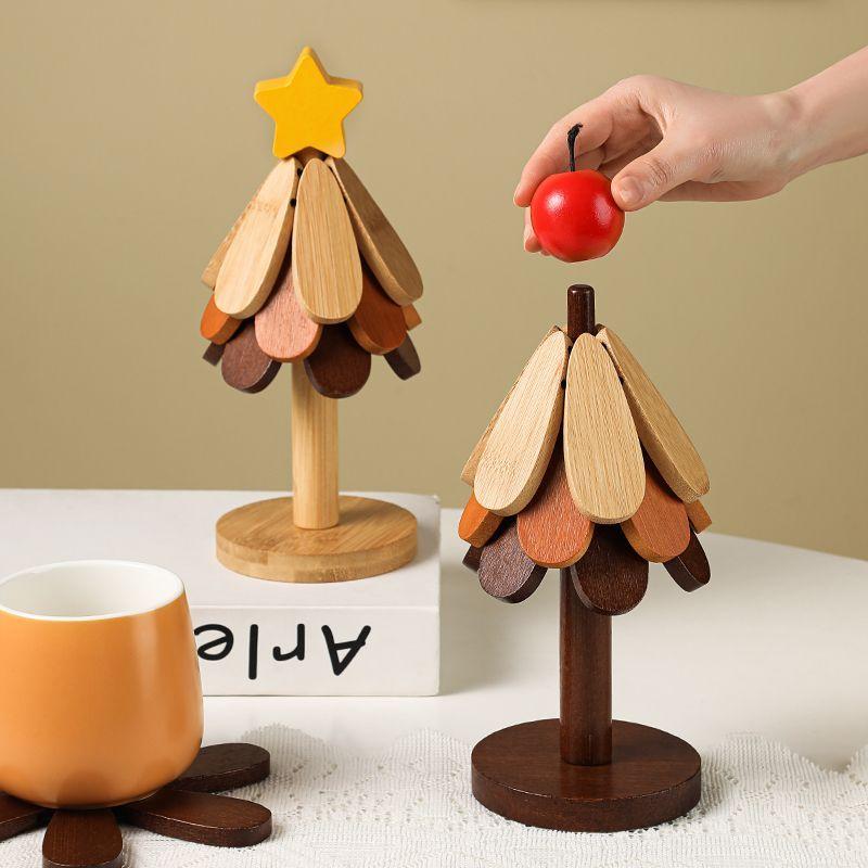 Thảm Cách Nhiệt Phong Cách Pháp Thiết Kế Cây Thông Noel Thảm Chống Bỏng Đồ Trang Trí Để Bàn Thảm Nồi Đế Lót Ly Gấp Gọn Chống Bỏng Thảm Cách Nhiệt Thích Hợp Cho Đĩa