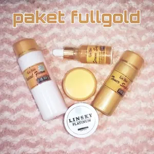 Hemat !!! (5 Pcs) Paket Fullgold / Linsky Mencerahkan,, Kontrol Minyak bisa untuk Semua Jenis Kulit Wajah