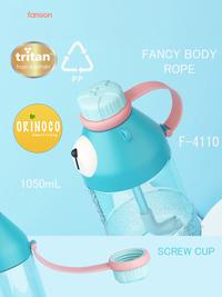 Gambar ORINOCO Botol Minum Plastik Tritan 1050 ML Model Drifting Bear with Tali & Sedotan Portable F-4109 - White Bear dari Orinoco Smart Living Kota Bogor 2 Tokopedia