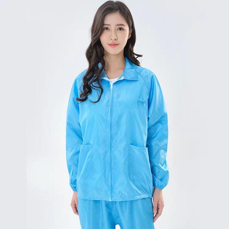 Product Introduction of Áo khoác chống bụi Bảo Hộ Lao Động chống tĩnh điện, Quần áo không tĩnh điện, Thích hợp cho nhà máy điện tử, Bộ đồ chống tĩnh điện, Bộ đồ phòng sạch hai mảnh, Năm 2025 1