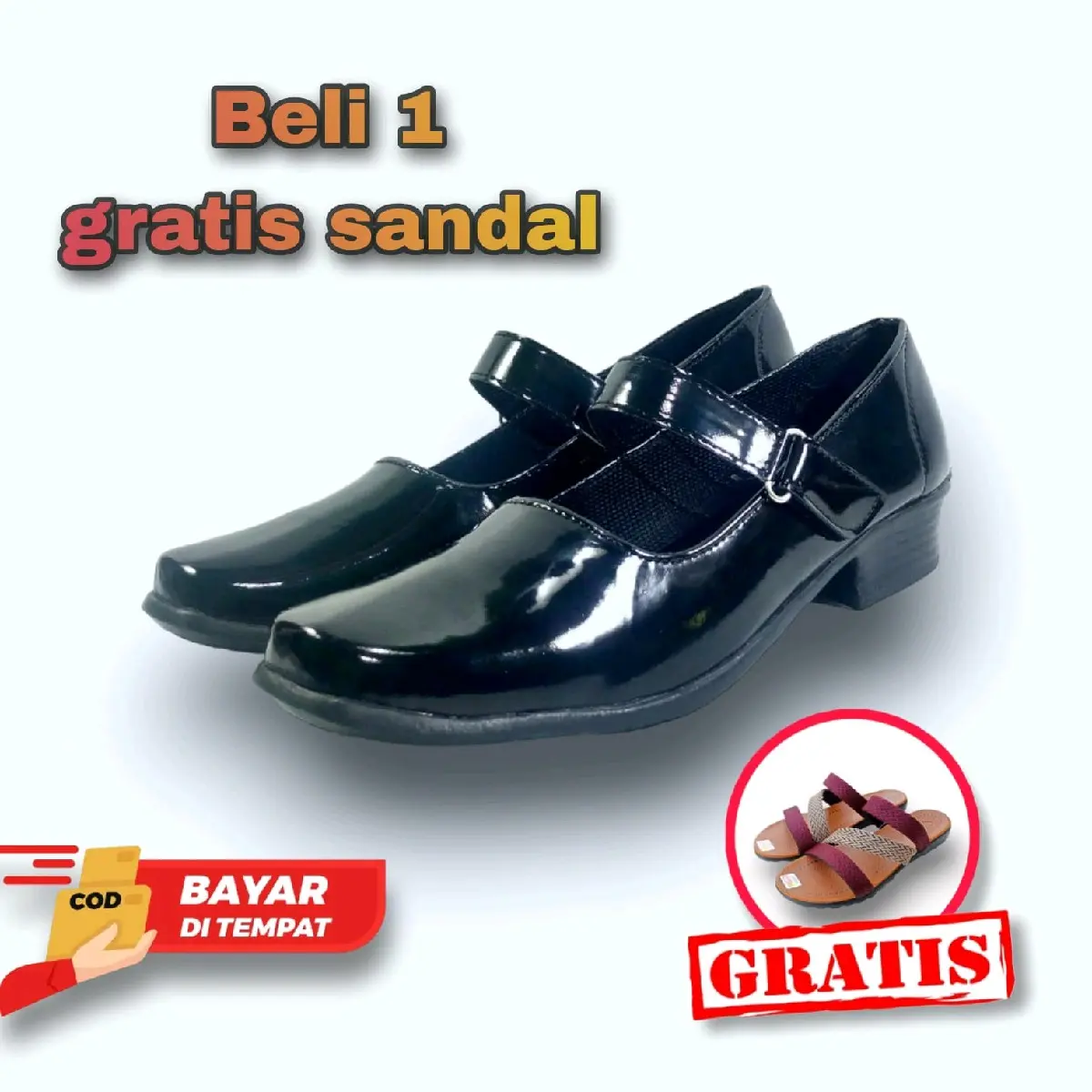 sepatu fantofel (beli 1 gratis sandal)