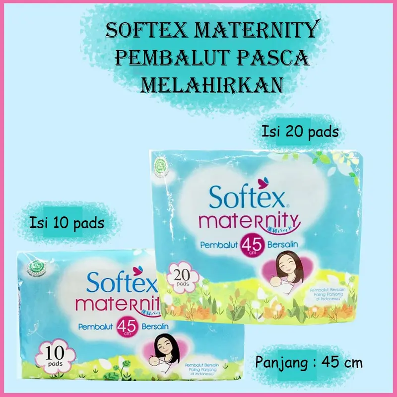PEMBALUT BERSALIN  Softex Maternity 45cm ISI 10 & 20 PADS  Pembalut Pasca Melahirkan 0
