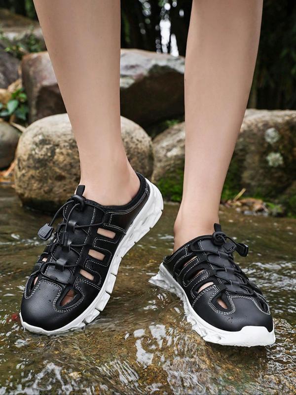 Men's Casual Solid Color Slides, Lightweight Breathable Comfortable Sports Slides, Fashionable Slides for Indoor & Outdoor Wear 4