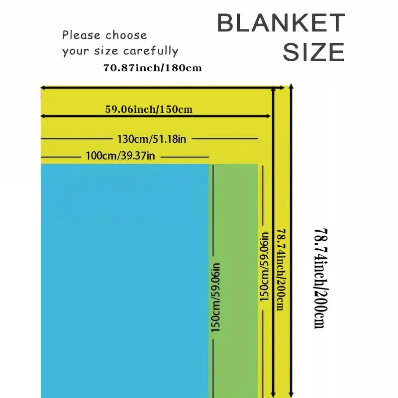 Cartoon Beach Pattern Blanket, 1 Count Soft Comfortable Warm Throw, Air-conditioned Room Blanket, Warm Nap Blanket for Home & Office 1