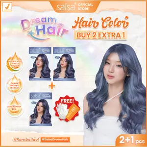 [BUY 2 GET 3] SALSA Dream Hair Color - Cat Pewarna Rambut Permanen Tahan Lama dan Terlihat Alami Sehat Berkilau|Idol Look Hair Coloring