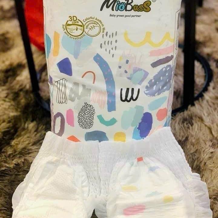 1 bịch 50 miếng Bỉm quần Miobuss xuất Anh cao cấp cho bé size từ 5 đến 27kg baby pants