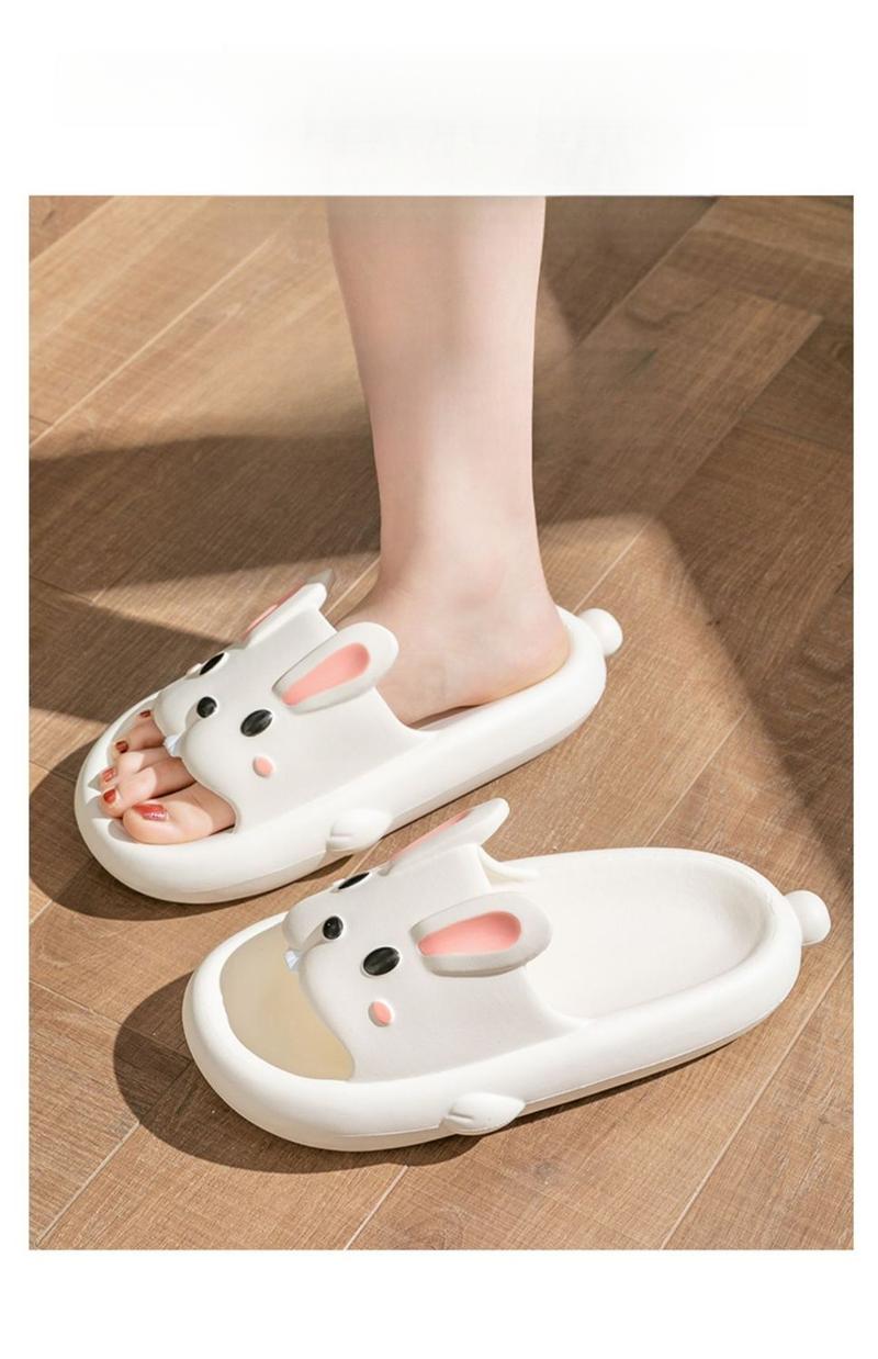 Product Introduction of Cute Rabbit Slippers Women's Indoor Home Sandals Summer Mute Super Soft 4