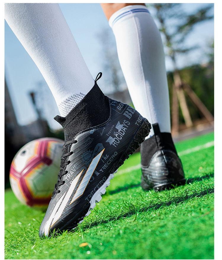 Product Introduction of Soccer Shoes Men's Adult Sports Soccer Shoes Long Broken Nail Training TF Boy Student Professional Short Studs Youth Sneakers 20