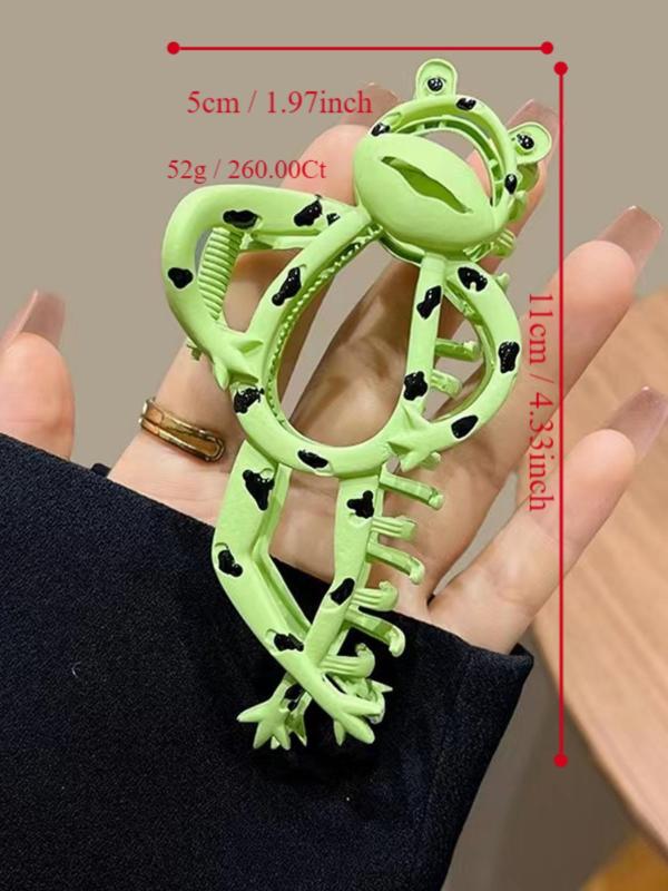 Cute Frog Design Hair Claw, Cartoon Animal Series Hair Claw, Fashion Versatile Metal Hair Accessories for Ladies and Girls, Creative and Interesting Hair Accessories 1