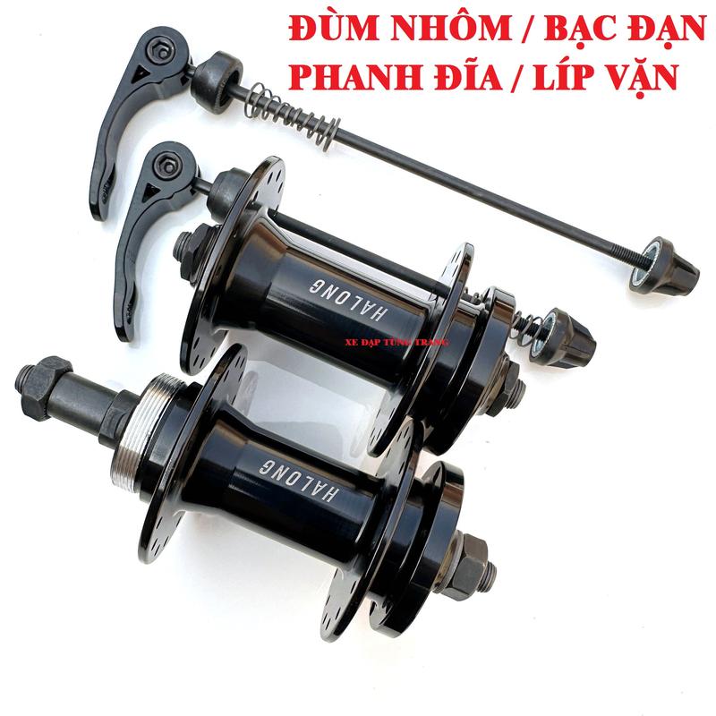 Moayo đùm nhôm bạc đạn xe đạp phanh đĩa líp vặn 32 36 lỗ hỗ trợ cân vành