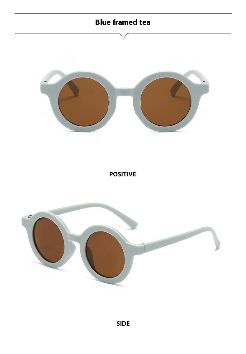 Product Introduction of Popular children's sunglasses trend retro baby Korean version boys and girls sunglasses cat poop coffee 8