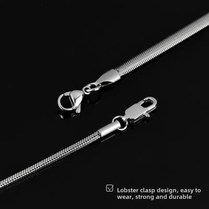 Vòng Cổ, Chất Liệu Thép Titan, Phong Cách Hàn Quốc, Phong Cách Ins Đơn Giản, Dây Chuyền Xương Rắn, Vòng Cổ Nam, Hợp Xu hướng, Dễ Phối Đồ, Không Gây Dị Ứng, Thích Hợp Cho Phong Cách Cặp Đôi, Giá Cả Phải Chăng, Phụ Kiện Thời Trang Độc Đáo, Phong Cách Ins 6