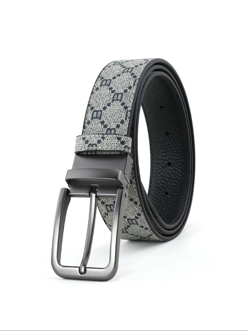 Product Introduction of Men's Letter Print Tape Belt, 2024 New Style Business Casual Waistband for Work Office, Fashion All-match Clothes Accessories for Working, Dating, Party Wear 2