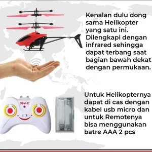 Rc Helikopter Remote Control - Mainan Helicopter Remot Kontrol Sensor Baterai Pesawat