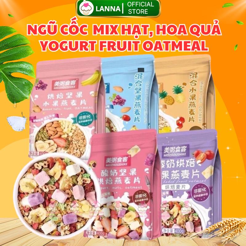 【DATE MỚI + 20 VỊ Ngũ Cốc S.ữ..a C.h.u.a Mix Hạt hoa quả YOGURT FRUIT OATMEAL Mix Trái Cây Granola Ăn Sáng Socola Food