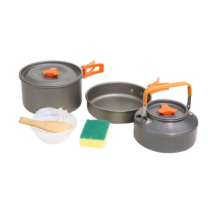 Bộ nồi 9 món cắm trại, dã ngoại, đi phượt cho 2-3 người có ấm đun nước Bếp Camping 7