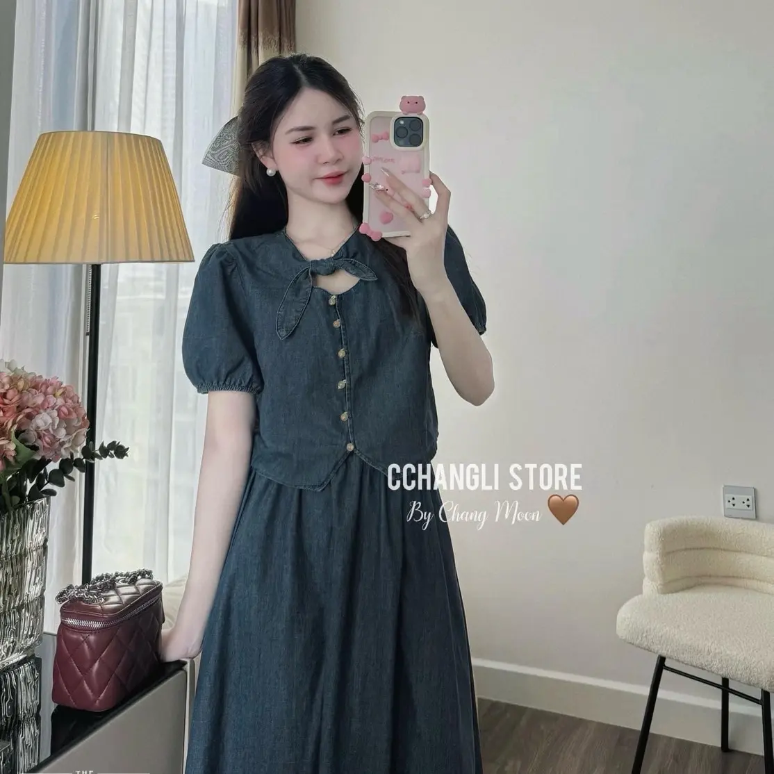 Set bò nơ tiểu thư siêu xinh size sm
