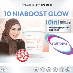 ISWHITE 10 Niaboost Glow Sleeping Body Mask 150g Body Mask Iswhite iswhite is white masker badan pencerah tubuh perawatan kulit nia boost NIABOOST GLOW 150gr 10% niacinamide