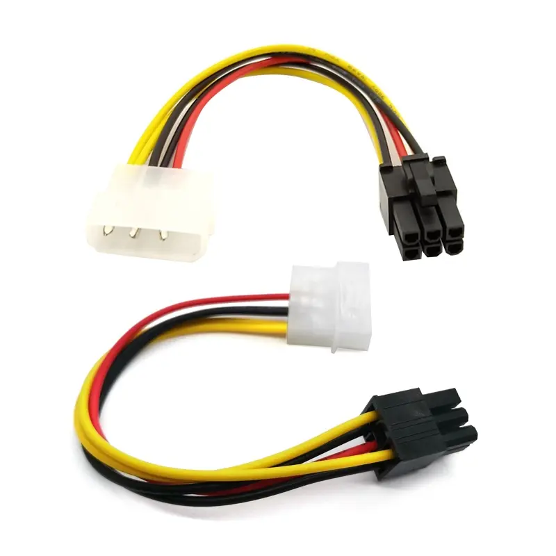 Cáp Bộ Chuyển Đổi Nguồn Thẻ Video PCIE 4 Chân Molex Sang 6 Chân PCI-Express, Chất Lượng Cao, 15Cm / 5.9in, Hàng Mới Về 7