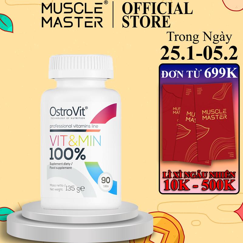 [TRỢ GIÁ 50%] Thực Phẩm Bổ Sung Ostrovit Vit Min 100% 90 Viên