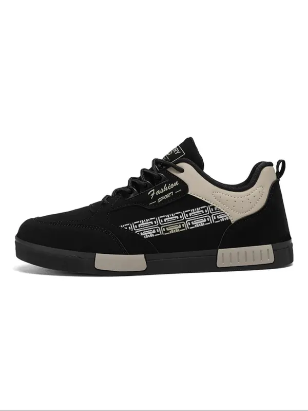 Men's Fashionable Lace Up Low Top Sneakers, Casual Comfortable Breathable Sports Shoes, Male All-match Round Toe Skate Shoes for Daily Wear 2