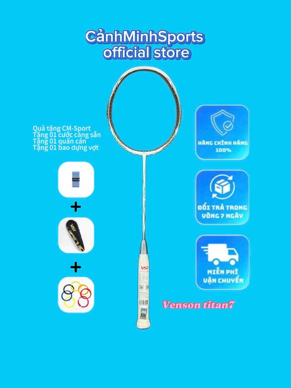 vợt cầu lông vs titan 7 chính hãng  mã 15,7kg ( bảo hành 6 tháng phù hợp với người mới chơi Cán Vợt
