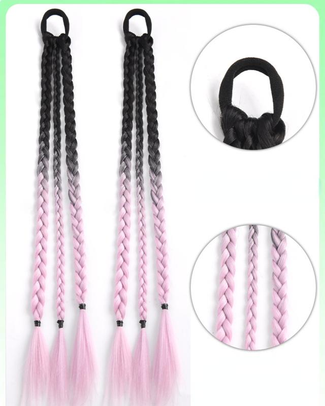 Product Introduction of Y2K Gradient Color Twist Braid Wigs Sweet Cool Girl Dreadlocks Street Boxing Fake Hair Accessories 10