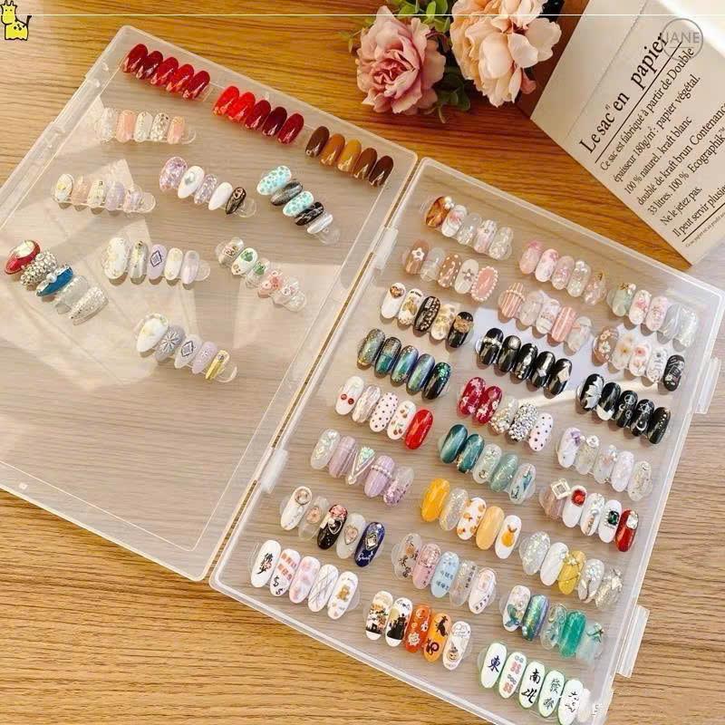  Hộp Nhựa Đựng móng Mẫu A4 - Hộp đựng móng mẫu nailbox Hộp đựng nail box trong suốt trưng bày móng 
