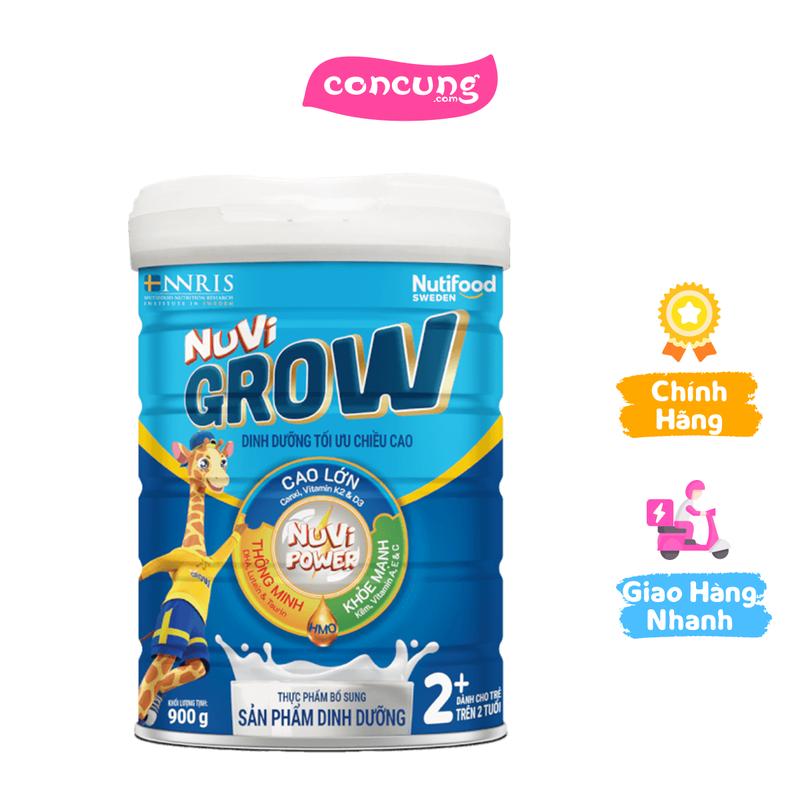 Sữa dinh dưỡng Nuvi Grow 2+ Lon 900g