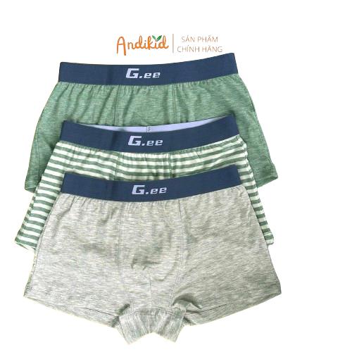 Quần sịp bé trai Gee mềm mát set 3 sịp đùi tam giác vải sợi tre sợi sồi thấm hút kháng khuẩn khử mùi Cho Bé