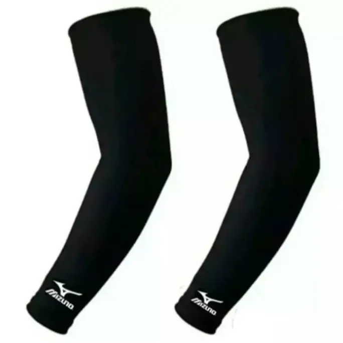 ARM SLEEVE MIZUNO MANSET TANGAN SEPEDA SARUNG LENGAN VOLLY,BERSEPEDA MANSET SPORTY SARUNG LENGAN HITAM POLOS Pakaian 1