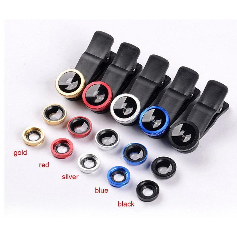 Phone Lens Clip On Wide Angle Macro Camera Lens Kit Fish Eye For Smart Phone 6