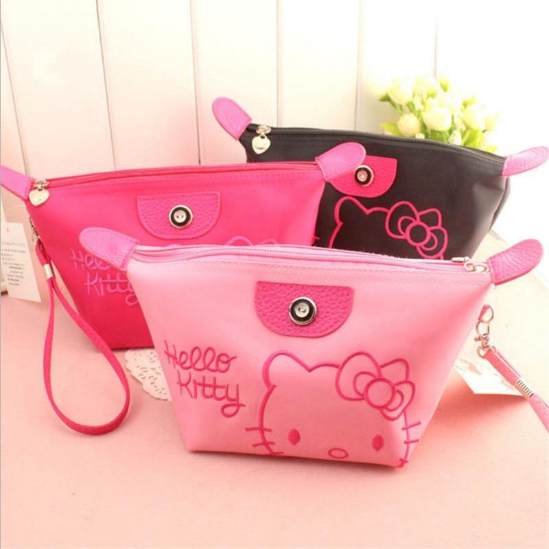 Product Introduction of กระเป๋าเครื่องสำอางลายการ์ตูน Hello Kitty กระเป๋าเก็บของกันน้ำความจุขนาดใหญ่ กล่องแต่งหน้าแมว Kawaii เคสแต่งหน้า กระเป๋าเงิน 10
