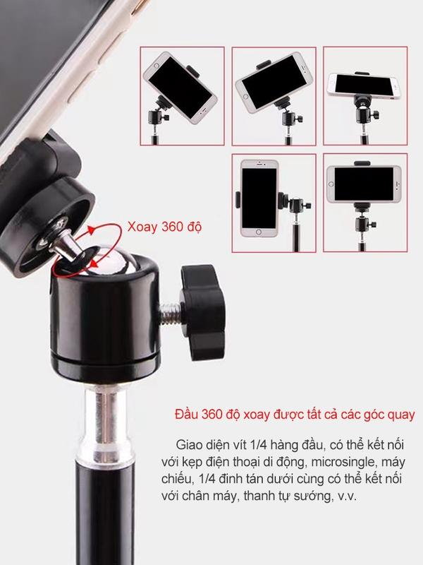 Bộ chân đế chụp ảnh có kẹp điện thoại di động và Bluetooth - Phụ Kiện, Camera Selfie 7