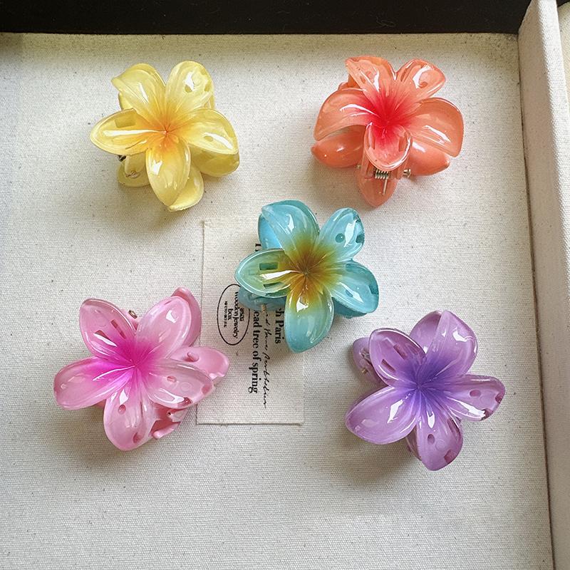 Trứng Hoa Hair Clip Cao Horsetail Hair Clip Đối với phụ nữ Hoa Hair Clip 3